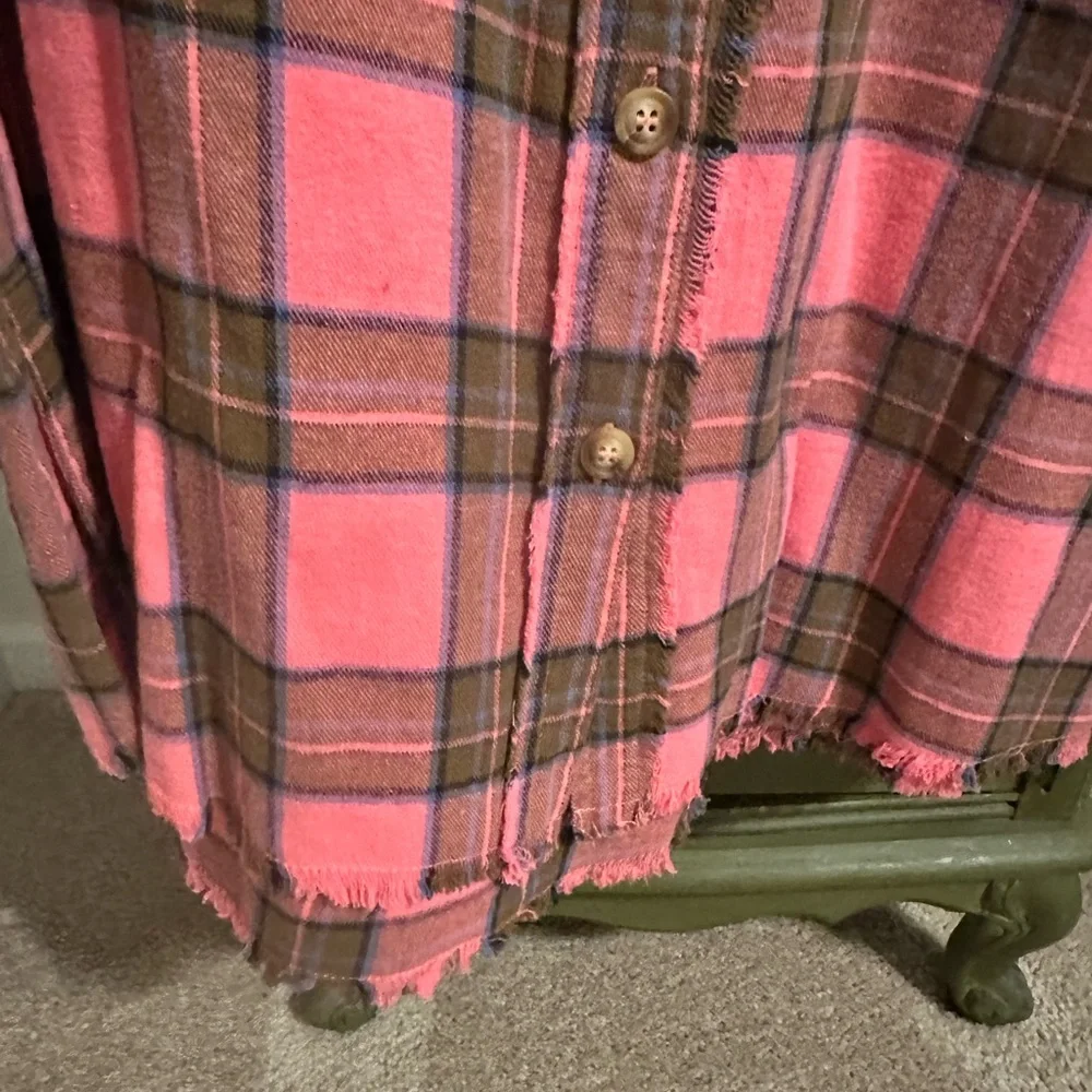 Pink Flannel shirt NWT - Picture 8 of 13
